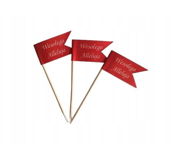 Chorągiewka wielkanocna mała, wykałaczka  op.100 szt. (8cm)