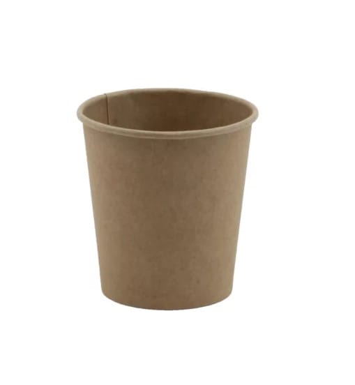 Kubek papierowy 100ml  op.100 szt. (30) śr.60mm powl. - brązowy, kraft