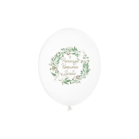 Balon 30cm  op.6 szt. Komunia święta, Pastel White