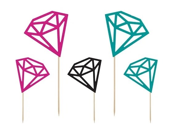 Toppery;  Diamenty 12,5-25,5cm  op.5 szt. **