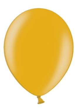 Balon 27cm  op.100 szt. metallic gold - złoty