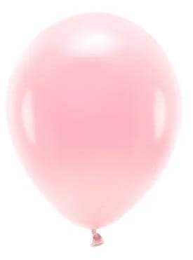 Balon 26cm  op.10 szt. Eco; pastelowe, rumiany różowy