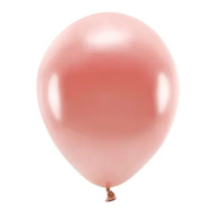 Balon 26cm  op.10 szt. Eco; metalizowane, różowe złoto