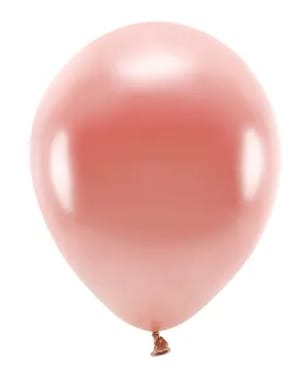 Balon 26cm  op.10 szt. Eco; metalizowane, różowe złoto