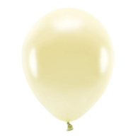 Balon 26cm  op.10 szt. Eco; metalizowane, słomkowy