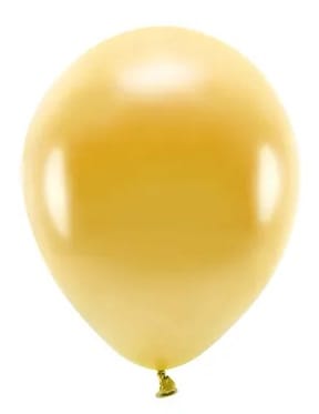 Balon 26cm  op.100 szt. Eco; metalizowane, złote