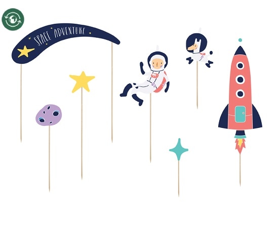 Topper na tort;  Kosmos - 9,5-24,5cm   op.7 szt. **