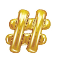 Balon foliowy  #; 35cm - złoty