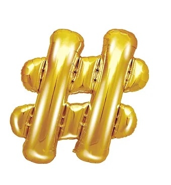 Balon foliowy  #; 35cm - złoty