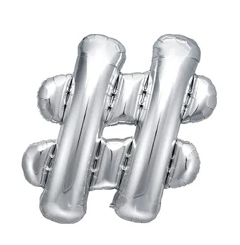 Balon foliowy  #; 35cm - srebrny