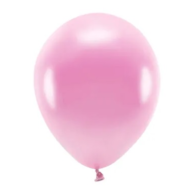 Balon 26cm  op.10 szt. Eco; metalizowany, różowy