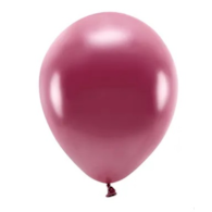 Balon 26cm  op.10 szt.  Eco; metalizowany, bordo