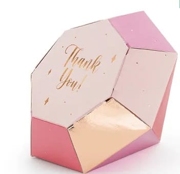 Pudełko na ciasteczka/drobiazgi  Diamenty 10x12x11,5 cm  op.6 szt. **