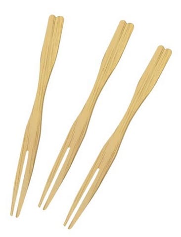 Widelczyk do przekąsek drewniany  op.100 szt. (100)  9cm  27-38