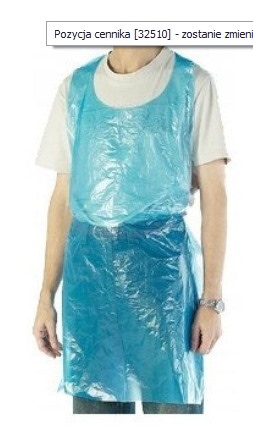 Fartuch foliowy  LDPE, niebieski 80cmx125cmmm  op.100 szt. 30-04