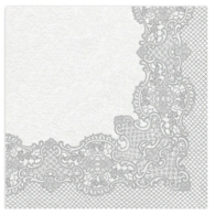 Serwetki 40x40cm flizelinowe skł.  wzór: srebrne  Royal Lace   op.50 szt. (8)
