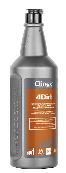 Płyn  4DIRT 1L do tłustych zabrudz. Clinex