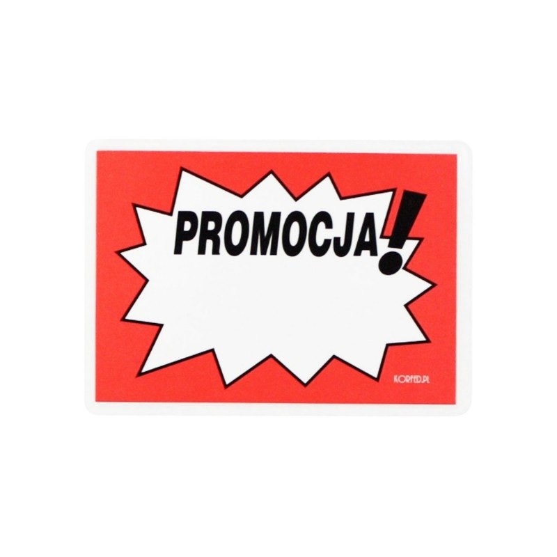 Cenówki laminowane D-A7   op.20 szt. czerwona 11x8cm  Promocja 