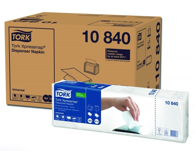 Serwetki do dyspens. do sys.  N4 - Tork 21,6x33cm  op.9000 szt. 10840