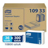 Serwetki do dyspens. do sys.  N2 - Tork 25x30cm  op.10800 szt. 10933