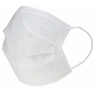 Maseczka bawełniana  1-warstwowa  op.10 szt. biała **
