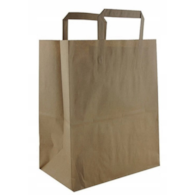 Torba papier.brązowa 26x14x30cm; u.płaski (250) 78g