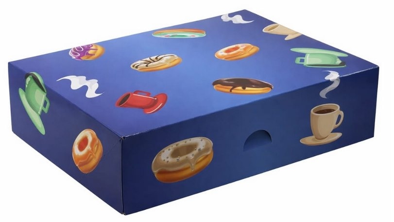 Pudełko 31x22x8 Pączki /Niebieskie op.15 szt. **