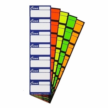 Cenówki samoprz.7 - białe;     3,3x5,6cm 7szt/arkusz op.20ark.