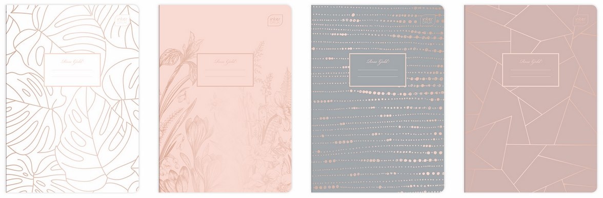 Zeszyt 60k.; kratka Metallic Rose Gold 70g