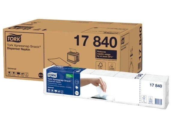 Serwetki do dyspens. do sys. N10 - Tork 17840 1-warst. op.9000 szt. białe