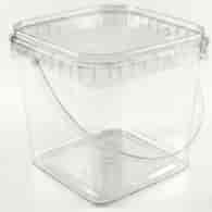 Wiadro prostokątne  1L WK1  bezbarwne  (360)