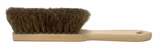 Zmiotka drewniana z naturalnego włosia końskiego z  rączką