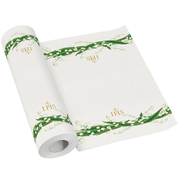 Bieżnik  Arlaid 0,4x24m - Komunia święta, White Flowers - konwalie  (4)