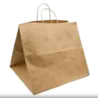 Torba papier.brązowa 36x33x32cm; u.skręcany (200) (na pizzę)