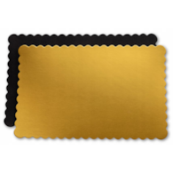Podkład prostok. 30x40cm  op.25 szt.  karbowany 2000g - złoto-czarny