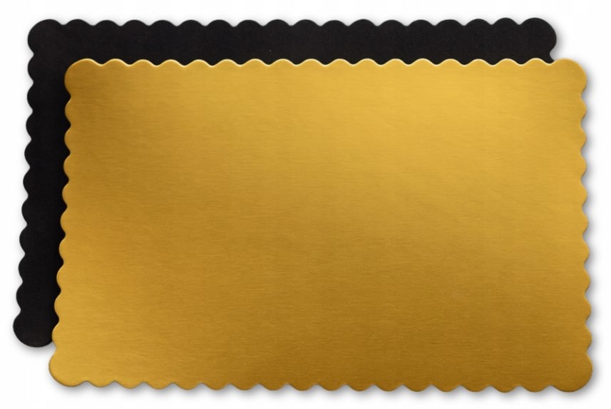 Podkład prostok. 30x40cm  op.25 szt.  karbowany 2000g - złoto-czarny