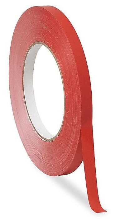 Taśma do zaklejarek PVC - czerwona - 09x66m zgrz.16szt  (k/192szt) ++