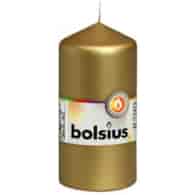 Świeca walec  58/120 Bolsius - złota
