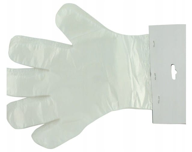 Rękawice foliowe HDPE   na tekturce