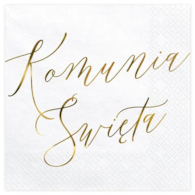 Serwetki - Komunia święta  33x33cm  op.20 szt.  złoty napis
