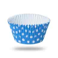 Papilotki 50mm/wys.40 a'90  Cupcake Polka/ niebieskie