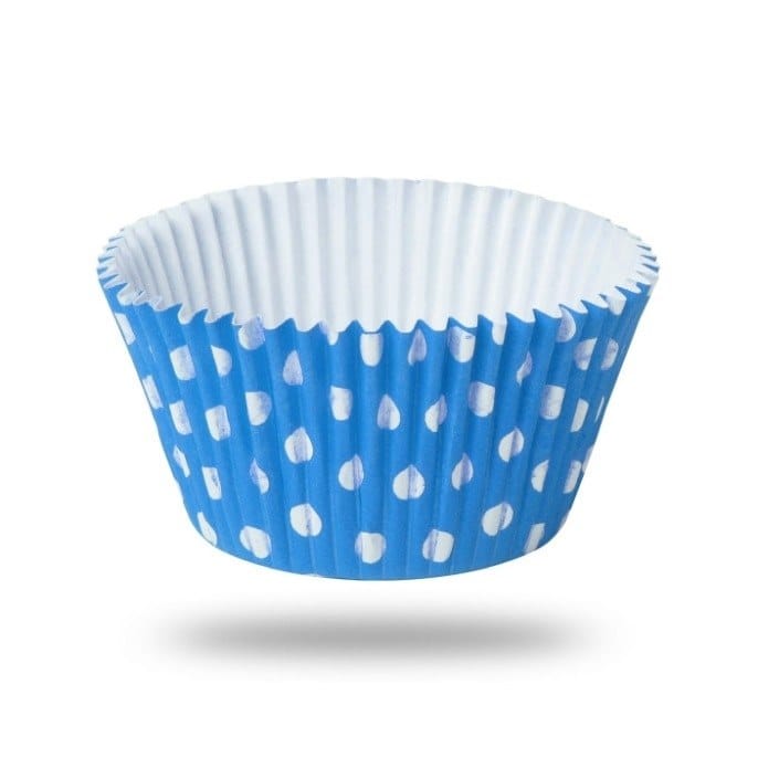 Papilotki 50mm/wys.40 a'90  Cupcake Polka/ niebieskie