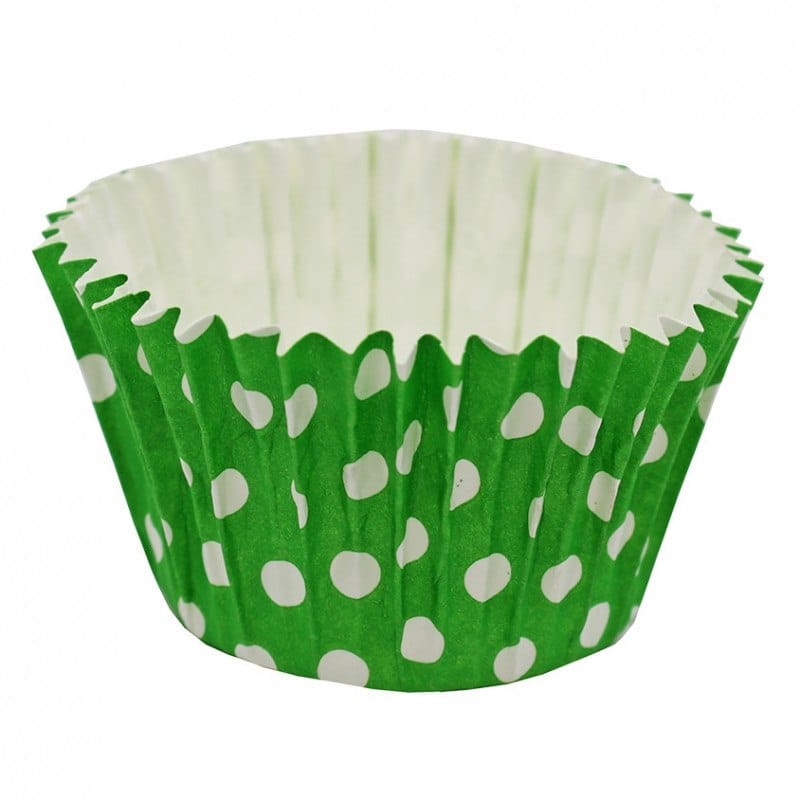 Papilotki 50mm/wys.40 a'90  Cupcake Polka/ zielone