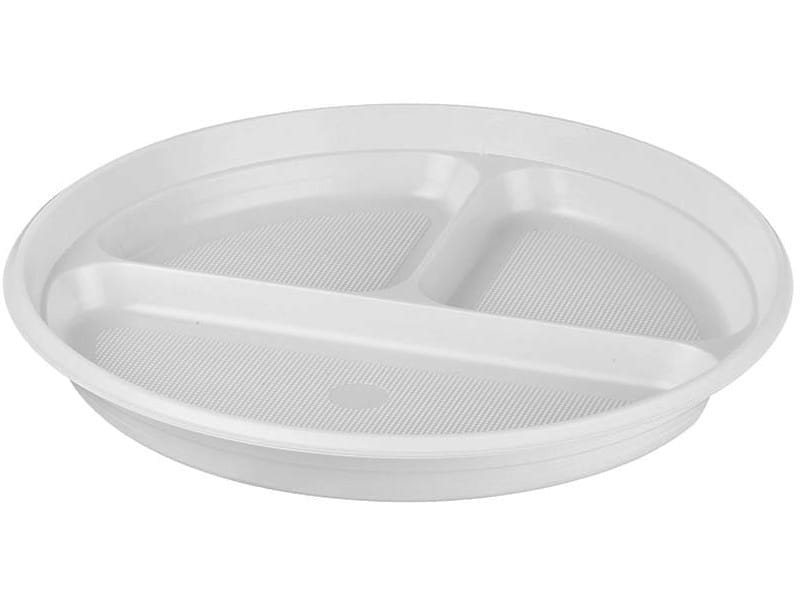 Talerz plast. 3-dz. 22cm PP  op.100 szt. (10)   MW473222501   REUSE
