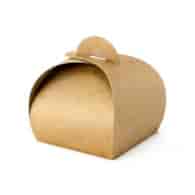 Pudełko na ciasteczka/drobiazgi; kraft, 8,5x8,5x7cm  op.10 szt. **