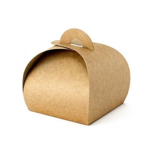 Pudełko na ciasteczka/drobiazgi; kraft, 8,5x8,5x7cm  op.10 szt. **