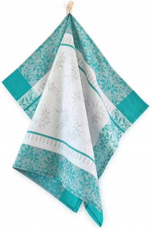 Ścierka kuchenna - bawełniana  50x70 Zwolex - Jarzębina turkusowa