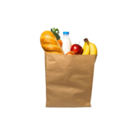 Torby klock. brąz. 25x11x28cm  op.500 szt.   Amerykanka  