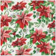 Serwetki 40x40cm flizelinowe skł.  Boże Narodzenie  op.50 szt. (8) Glory Poinsettia