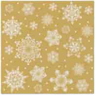 Serwetki 40x40cm flizelinowe skł.  Boże Narodzenie  op.50 szt. (8) Snowflakes złote